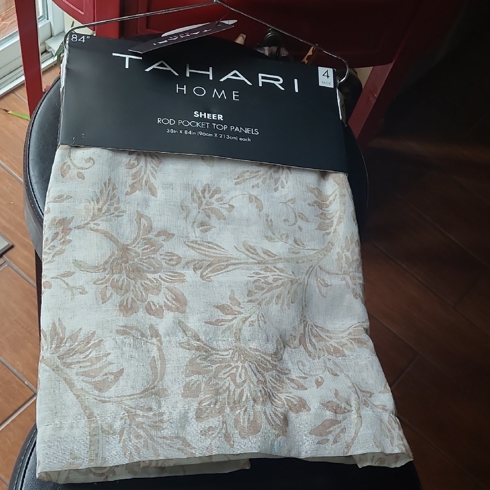 Tahari Home Sheer Rod Pocket Top Panels